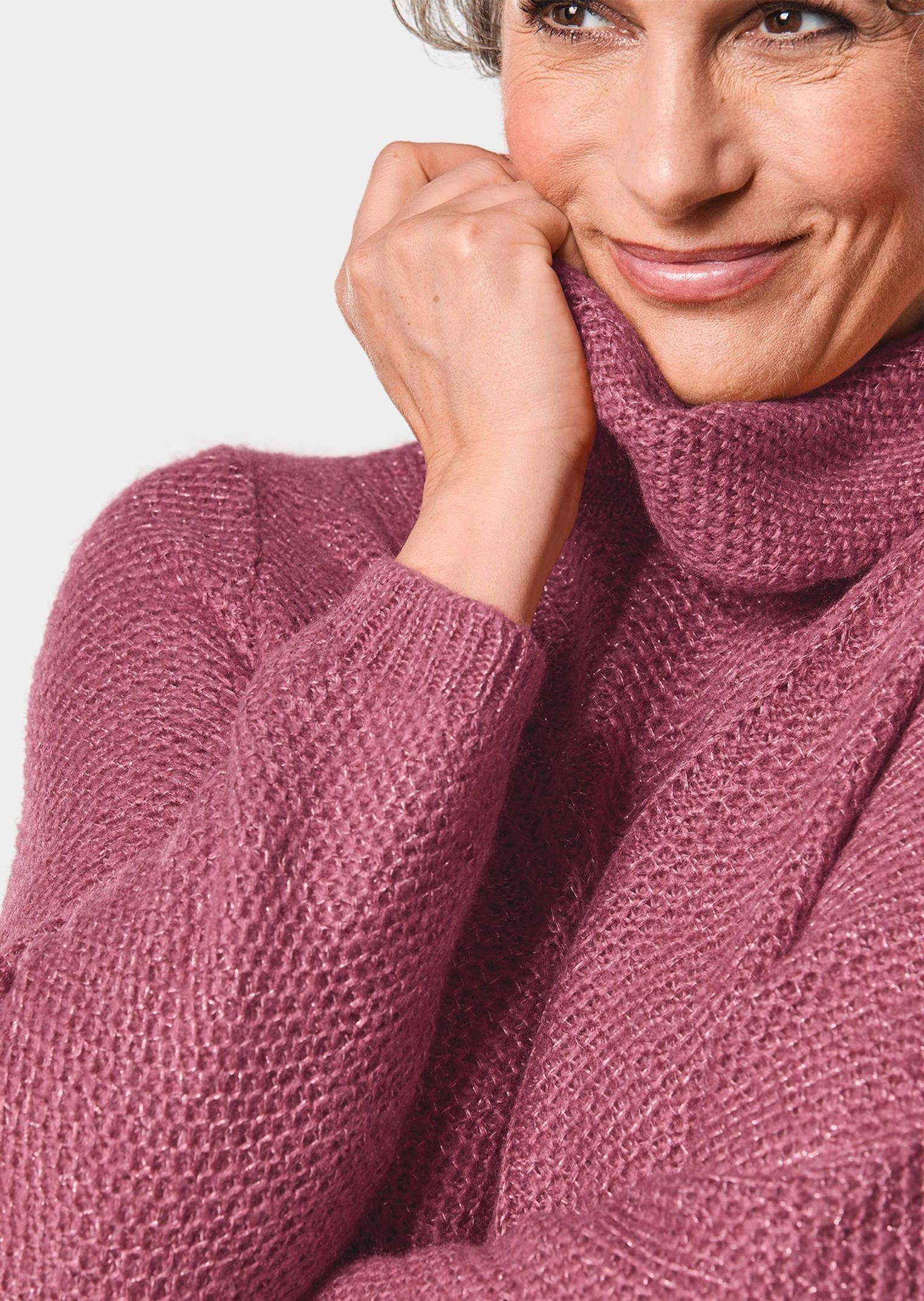 GOLDNER Strickpullover Strickpullover mit interessanter Struktur und Glitzergarn