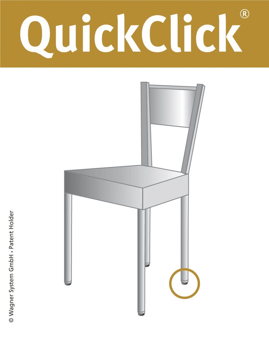 QuickClick® Ø DUO - Durchmesser design Basis Stuhlgleiter, Nachfüllpack Wollfilz - mm & Ersatzgleiter 20, yourself - WAGNER Ø für Kunststoff 30 mm Klick-Gleiter 20, 25, - Möbelgleiter, 25, - Filzgleiter, DE, - 8er-Set für Made Kunststoffgleiter 30 in