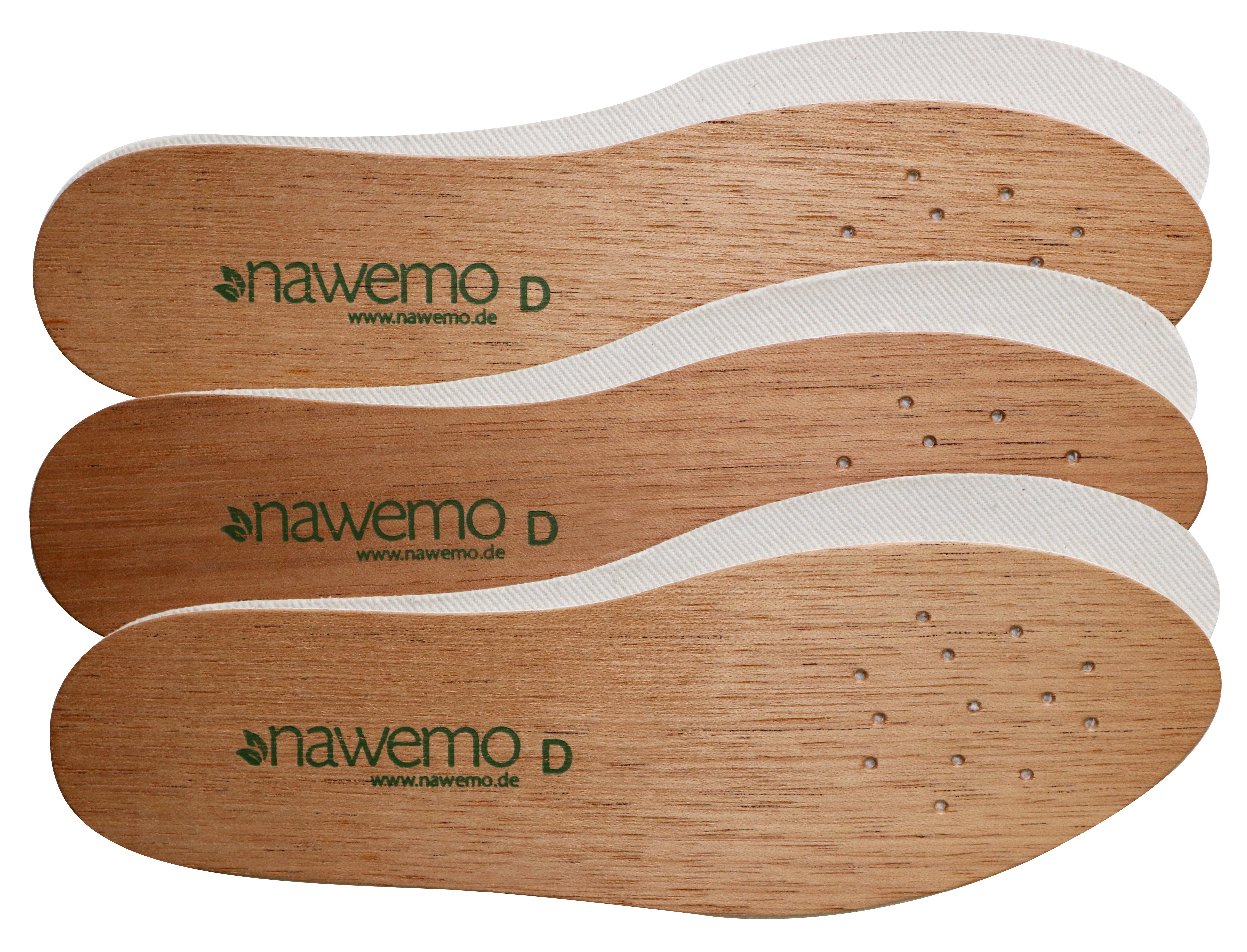Nawemo Einlegesohlen für Zedernholz aus das (1-tlg) Damen Original Nawemo - Einlegesohlen