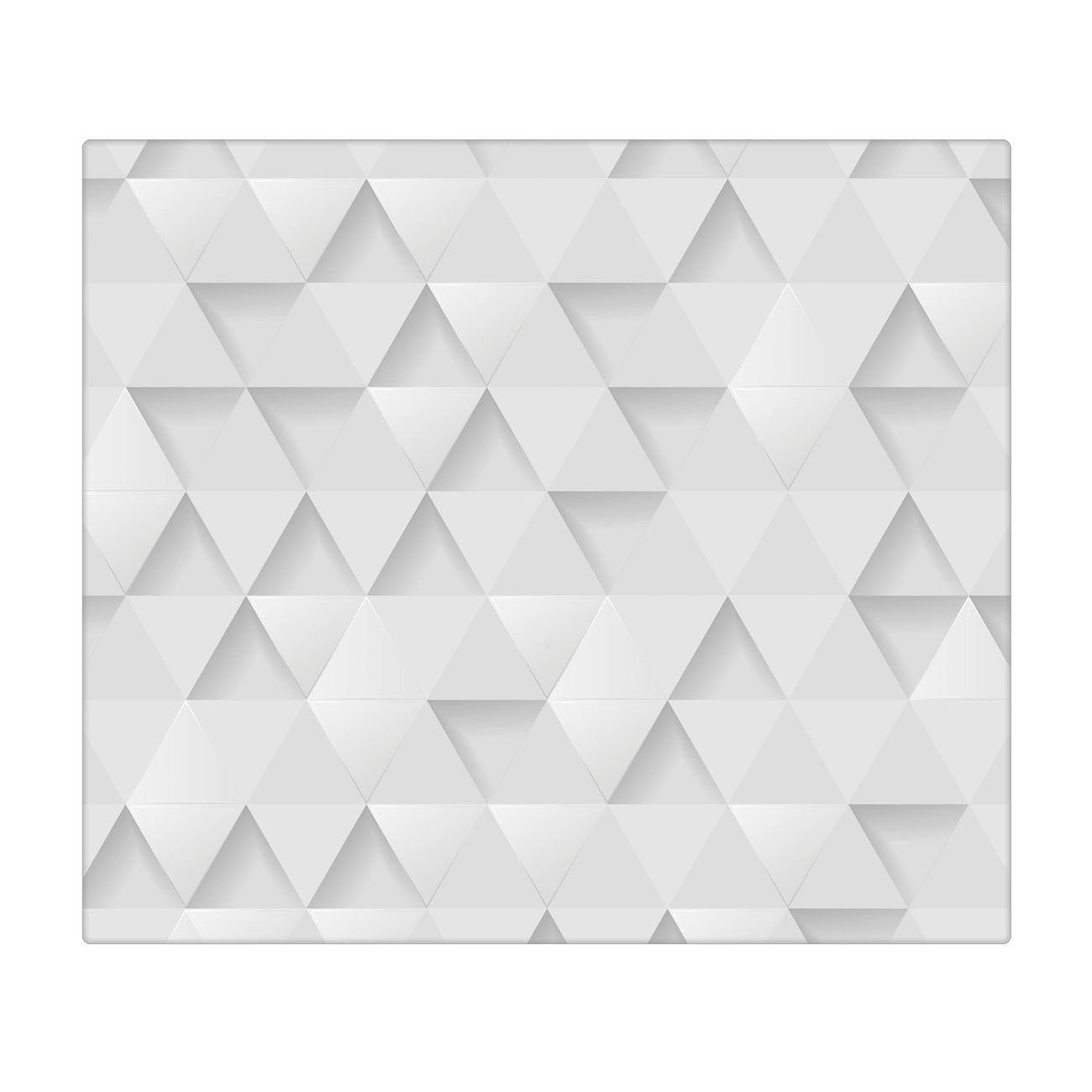 banjado Herd-Abdeckplatte Weisse Dreiecke, Gummifüßchen) tlg., selbstklebende (gehärtet, 1 inkl. Glas