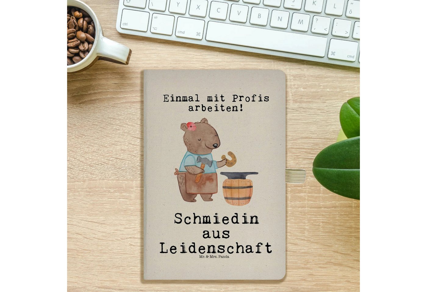 Thumbnail - Mr. & Mrs. Panda Notizbuch Schmiedin Leidenschaft - Transparent - Geschenk, Danke, Rente, A5 Not Mr. & Mrs. Panda, Inspi...