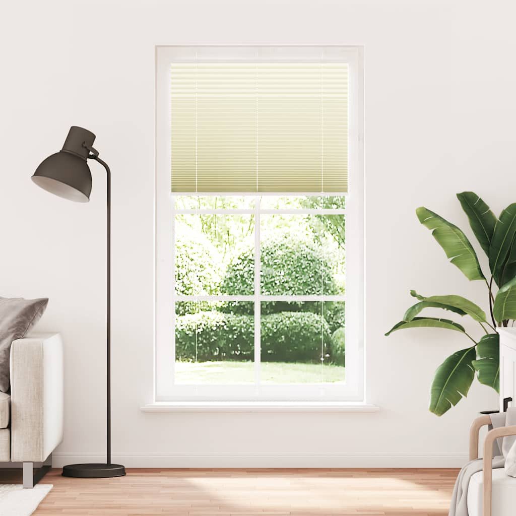 vidaXL Jalousie 105 x 200 cm Plissee Creme 105x200 cm Stoffbreite 104,4 cm Polyester