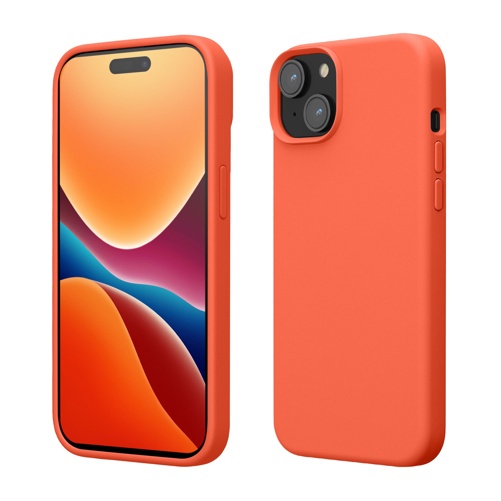 kwmobile Handyhülle Hülle für Apple iPhone 15, Hülle Silikon gummiert - Handyhülle - Handy Case Cover