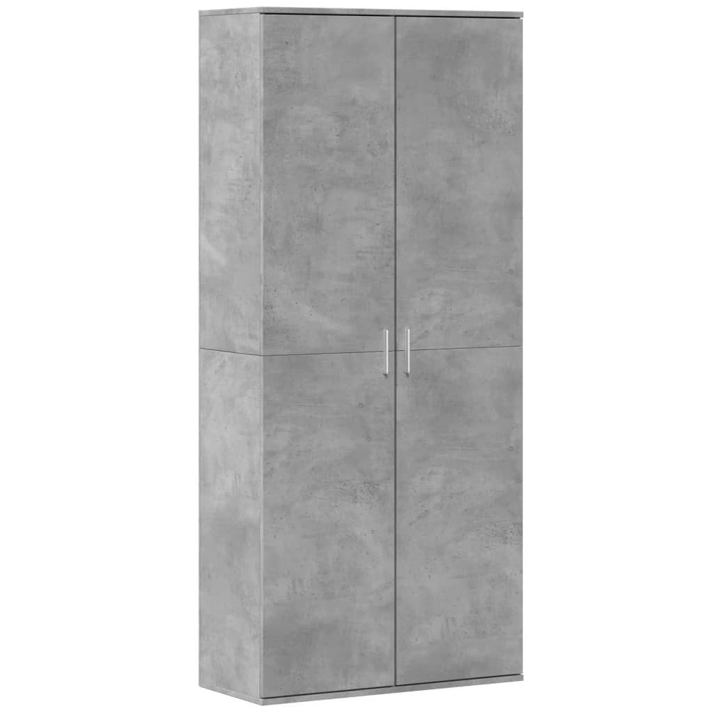 vidaXL Fächerschrank Highboard Betongrau 80x35x180 cm günstig online kaufen