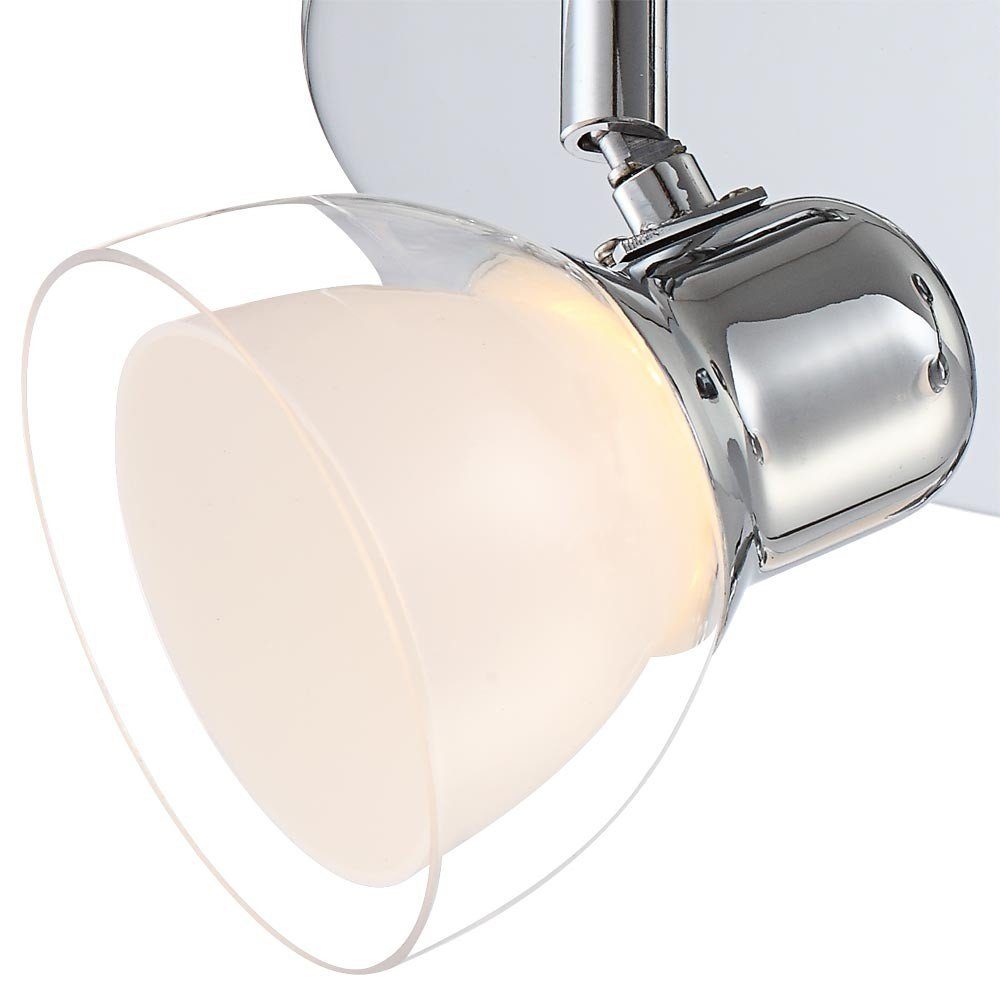 LED LED-Leuchtmittel Strahler Deckenleuchte, Watt 12 Spot Lampe Decken Acryl LED Chrom verbaut, beweglich Globo fest Leuchte