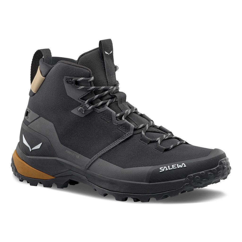 Salewa Puez Mid Powertex (Trekking, wasserdicht, atmungsaktiv) schwarz Herren Wanderschuh