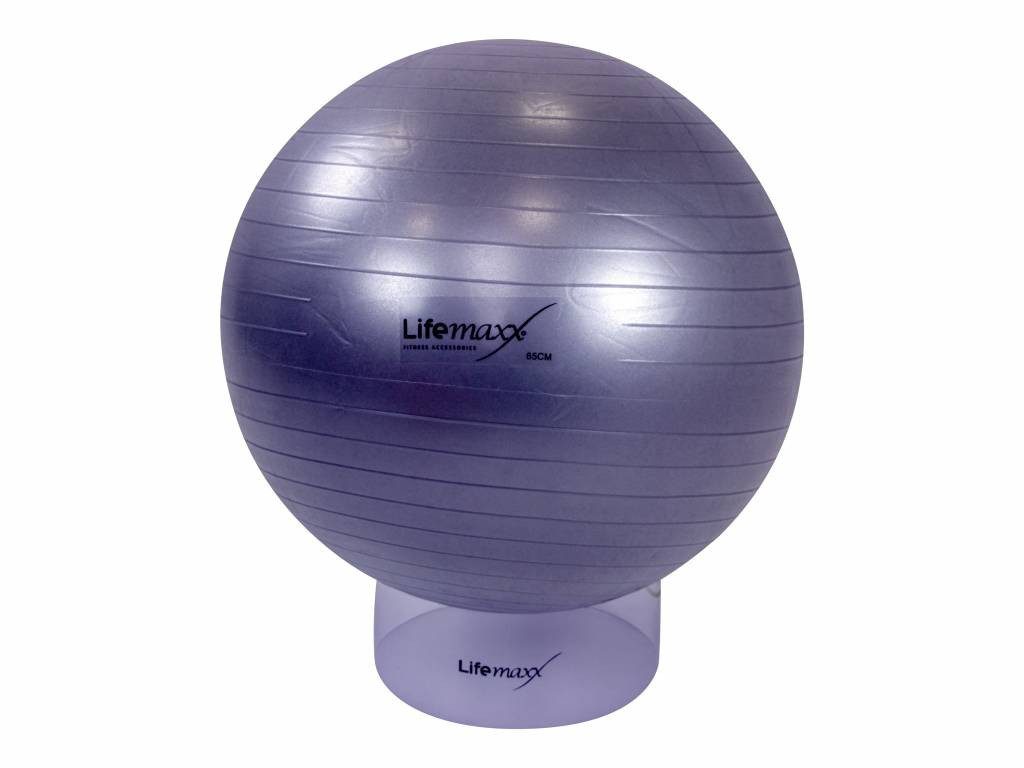 Lifemaxx Gymnastikball Lifemaxx Gymball Anti-Burst Fitnessball 75 cm Silber