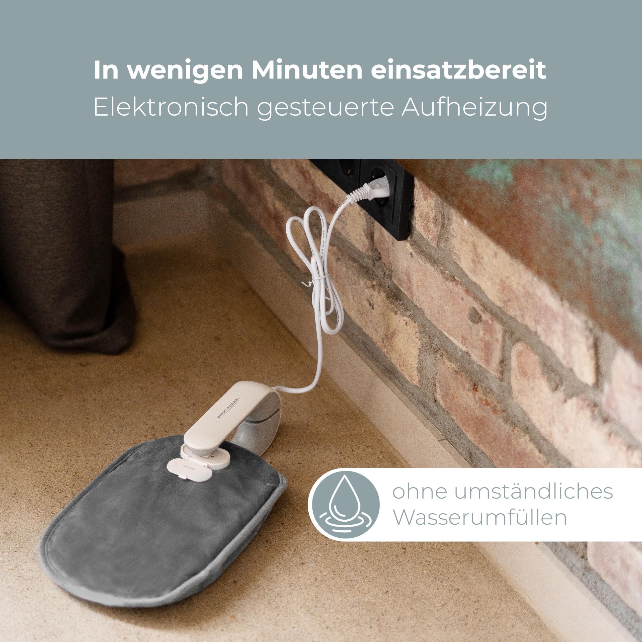 ProfiCare Heizkissen PC-EWF 3150, Elektrische Wärmflasche mit automatischer Steuerung