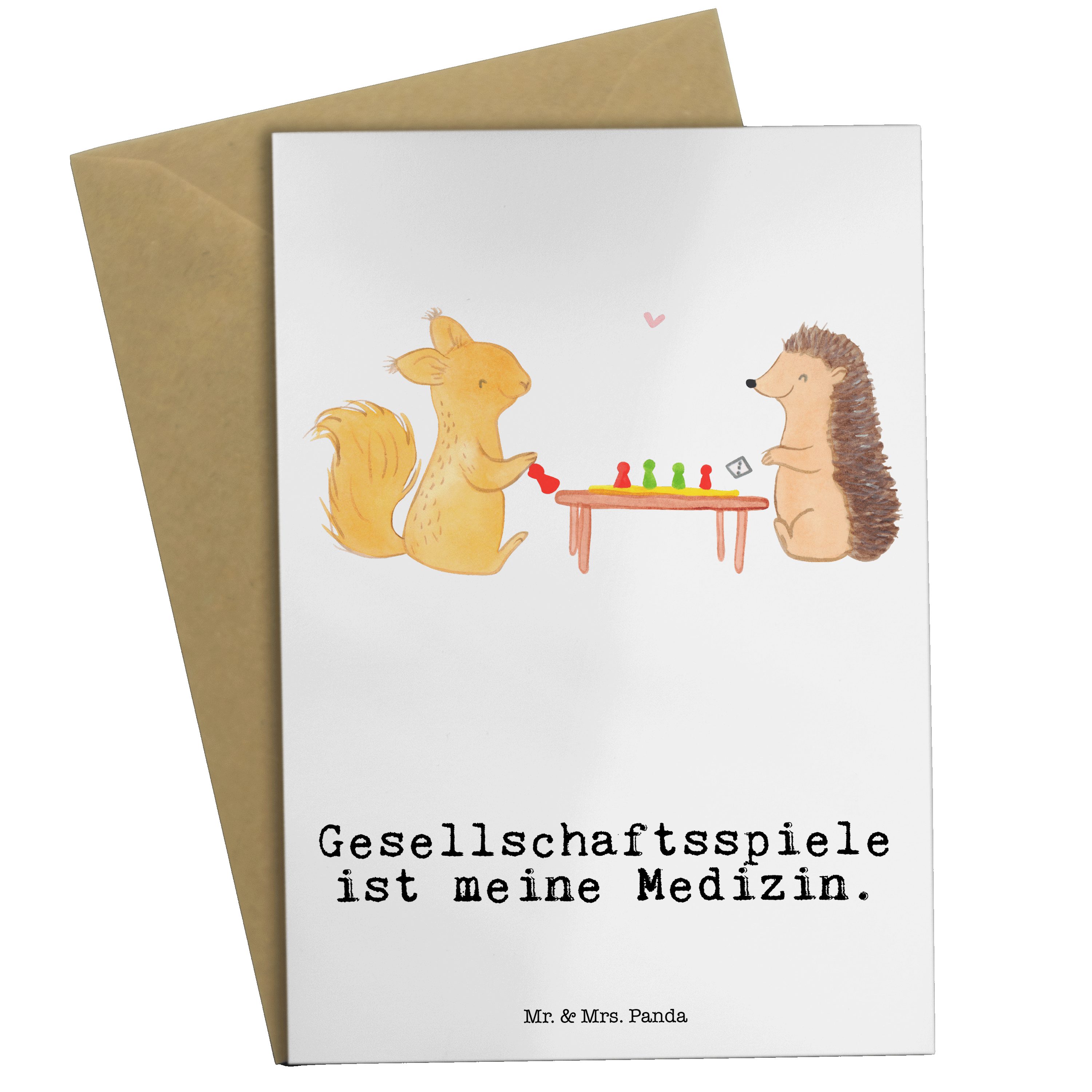 - Sportler - Geschenk, Grußkarte Eichhörnchen Gesellschaftsspiele Panda Mr. Weiß Mrs. & Medizin