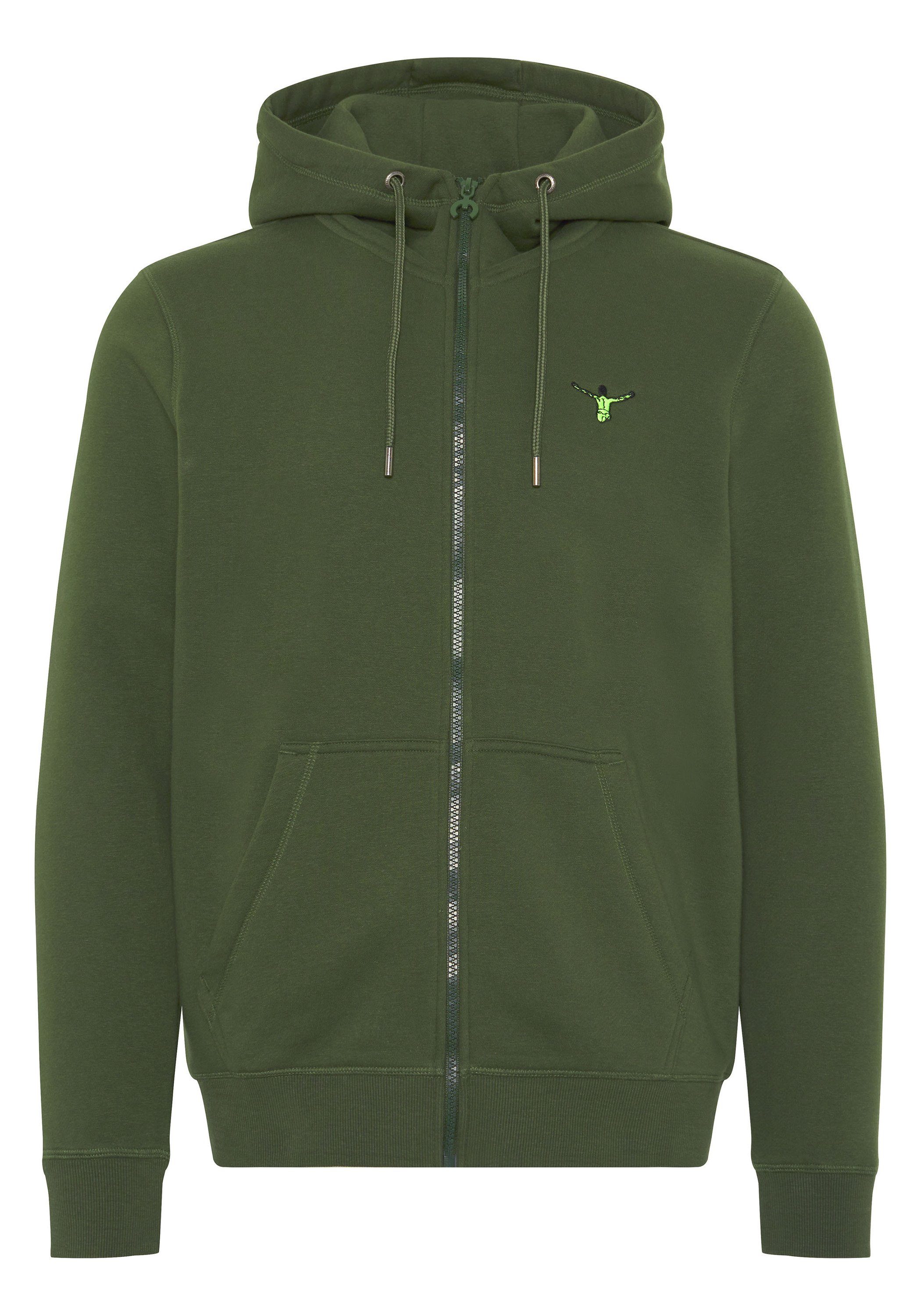 Chiemsee Sweatjacke Sweatjacke mit großem 1 Green Kombu Backprint 19-0417