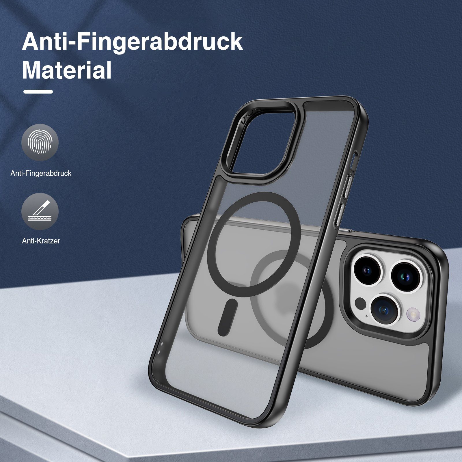 Tec-Expert Handyhülle Magnet Hülle für Apple iPhone 15 Pro 6.1 Zoll, 6.1, kompatibel zu Magsafe magnetisches Laden – Bild 4 von 5