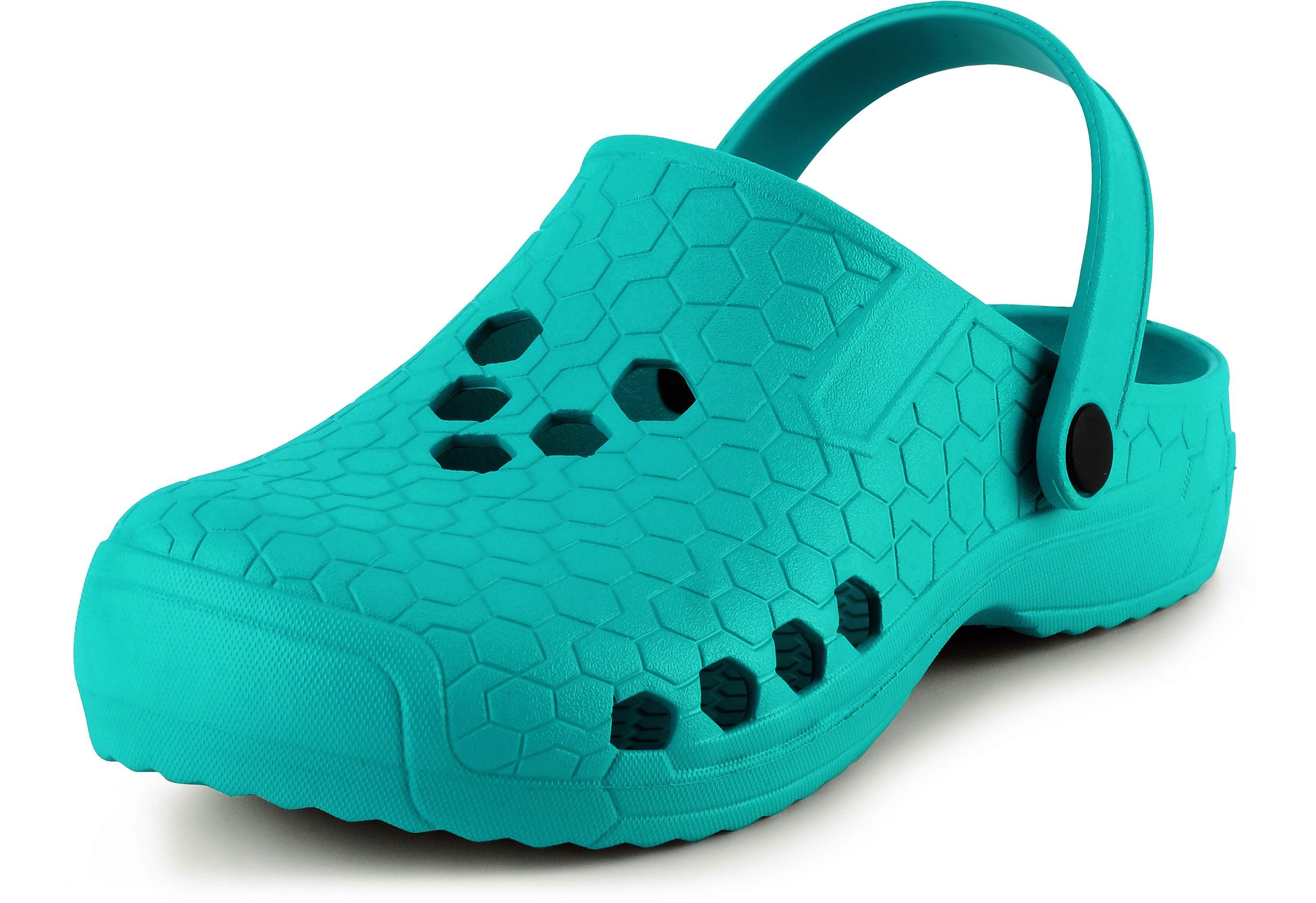 Claquettes EVA Unisexe Adultes Ladeheid EVA Sandales Claquette Femme KL039D, Bleu Foncé, 38 EU Claquettes Perforées Aérées