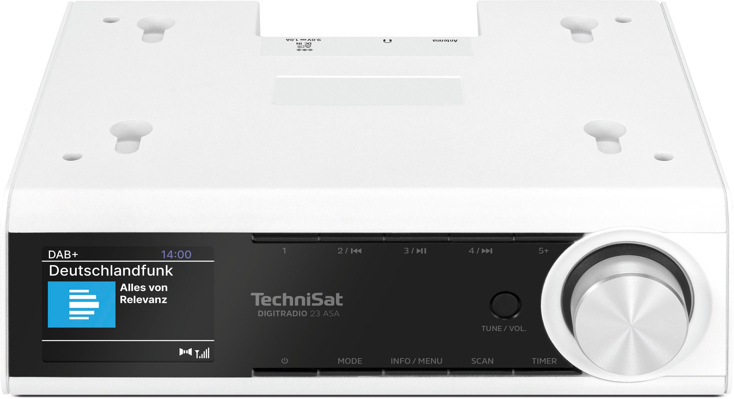 TechniSat DIGITRADIO 23 ASA Küchen-Radio (Digitalradio (DAB), FM-Tuner mit RDS, 3 W, Automatic Safety Alert, Unterbaumontage, Bluetooth)