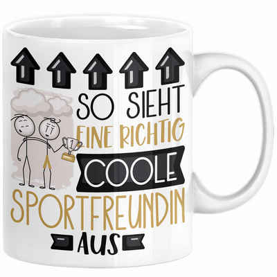Trendation Tasse Sportfreundin Geschenk Tasse Lustig Geschenkidee für Sportfreundin Geb