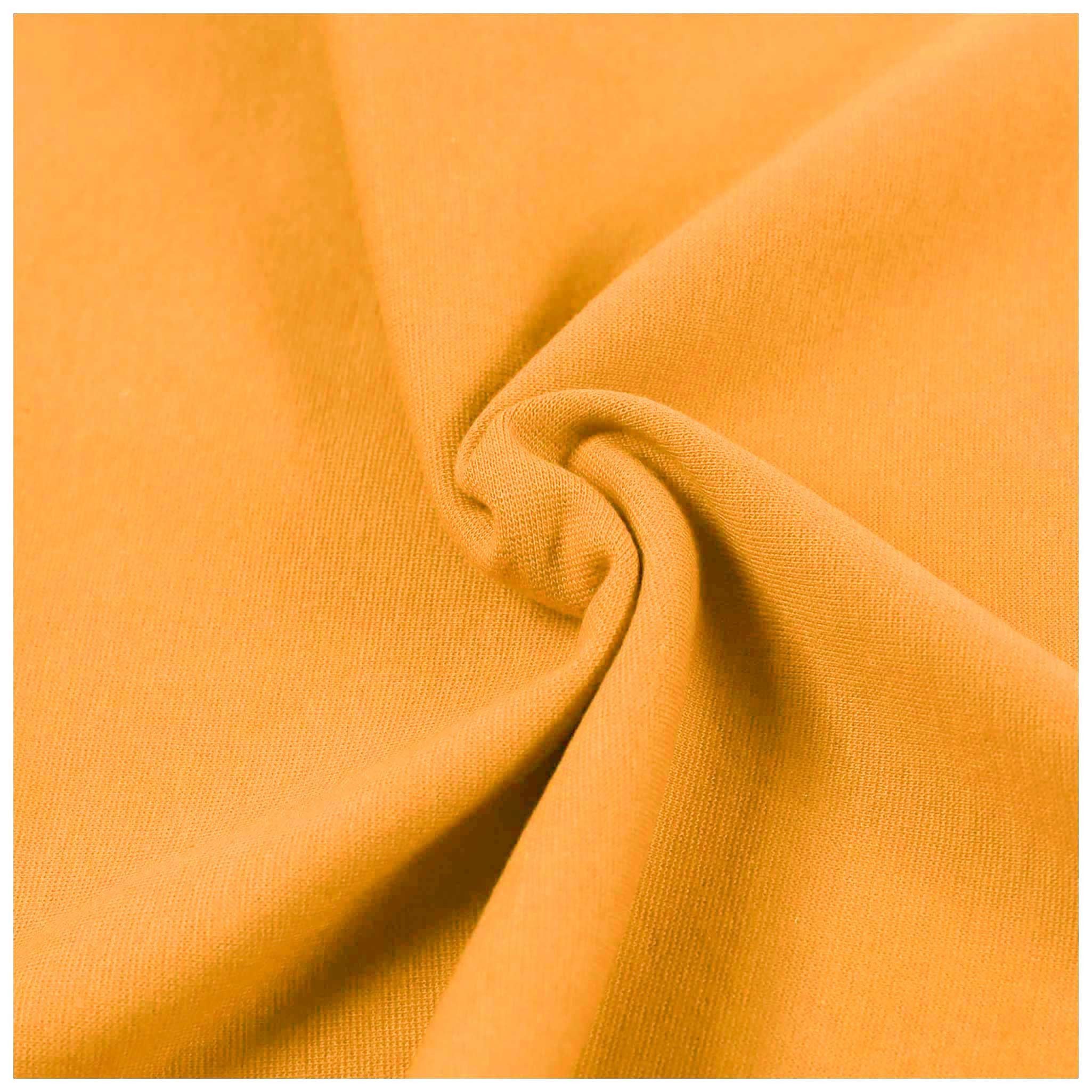 maDDma Stoff 1m Bündchenstoff Schlauchware 35(70)cm breit Meterware Jersey, maisgelb