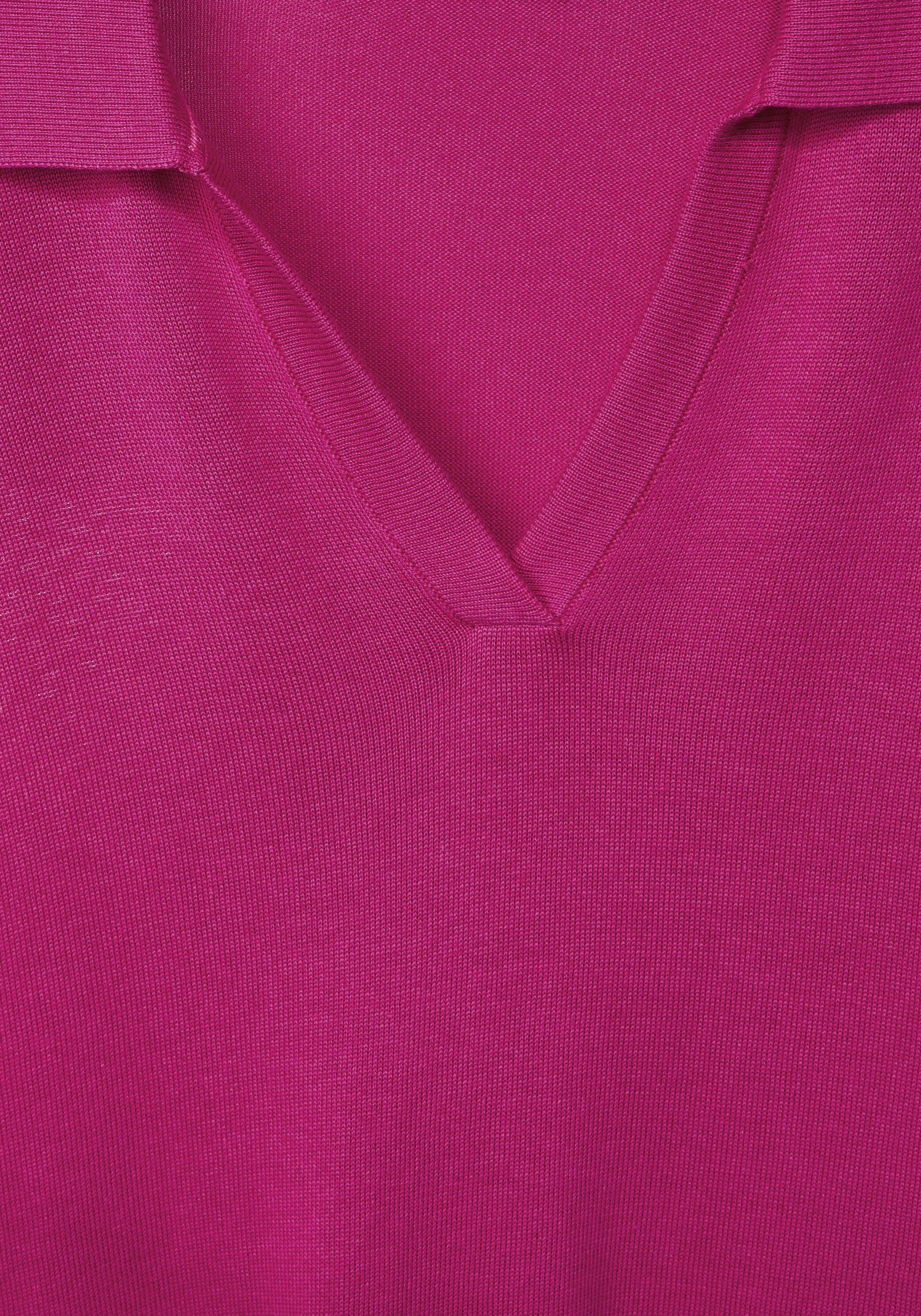 in pink Cecil cool Polokragenpullover Unifarbe