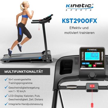 Kinetic Sports Laufband KST2900FX, klappbar mit LCD Display, 750 W Motor, 1 - 10 km/h