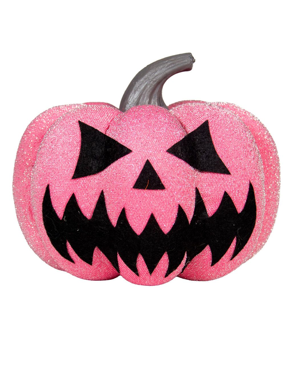 Horror-Shop Dekoobjekt Pinker Halloween Kürbis Deko – Summerween Glitzer