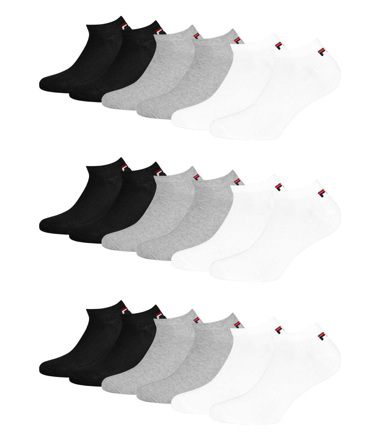 Fila Sneakersocken Kurzsocken (9-Paar) mit weichen Bündchen