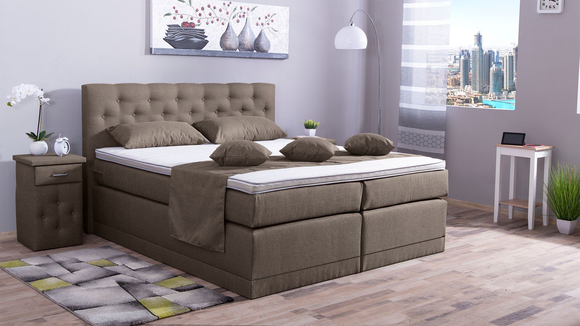 Meisterbetten Boxspringbett Babo (7-Zonen Taschenfederkernmatratzen, Komfor günstig online kaufen