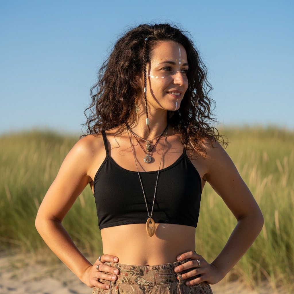 Guru-Shop T-Shirt Goa Psytrance Bikini Top, Boho Top, Pixi Yoga.. Festival, günstig online kaufen