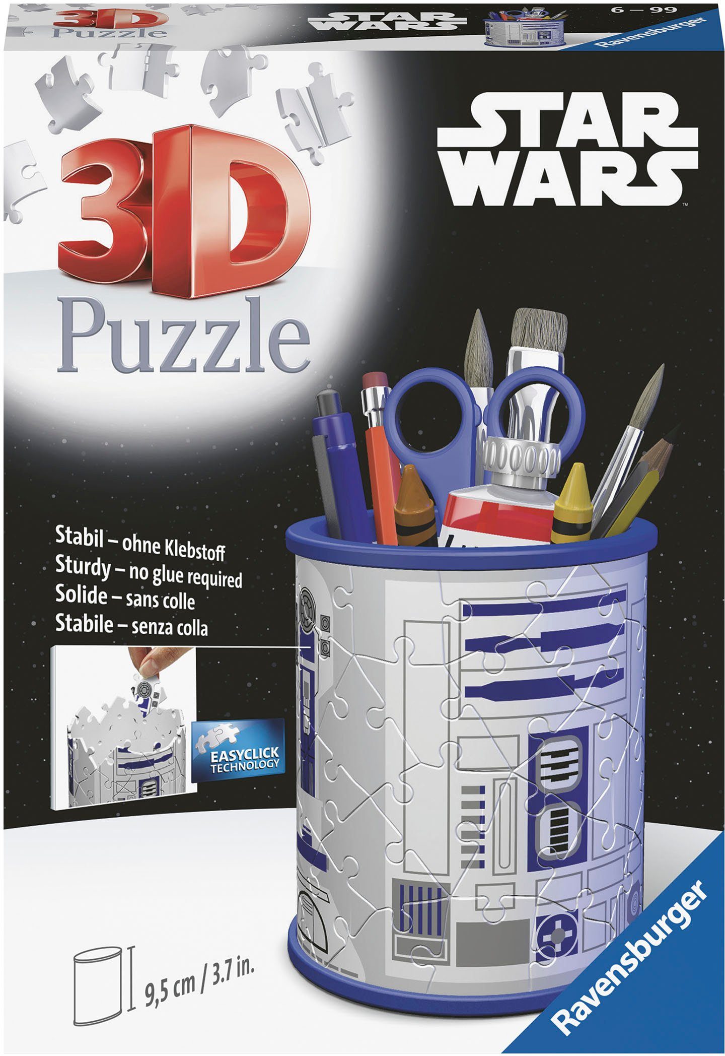 Ravensburger 3D-Puzzle Utensilo Star Wars R2D2, 54 Puzzleteile, Made in Europe; FSC®- schützt Wald - weltweit