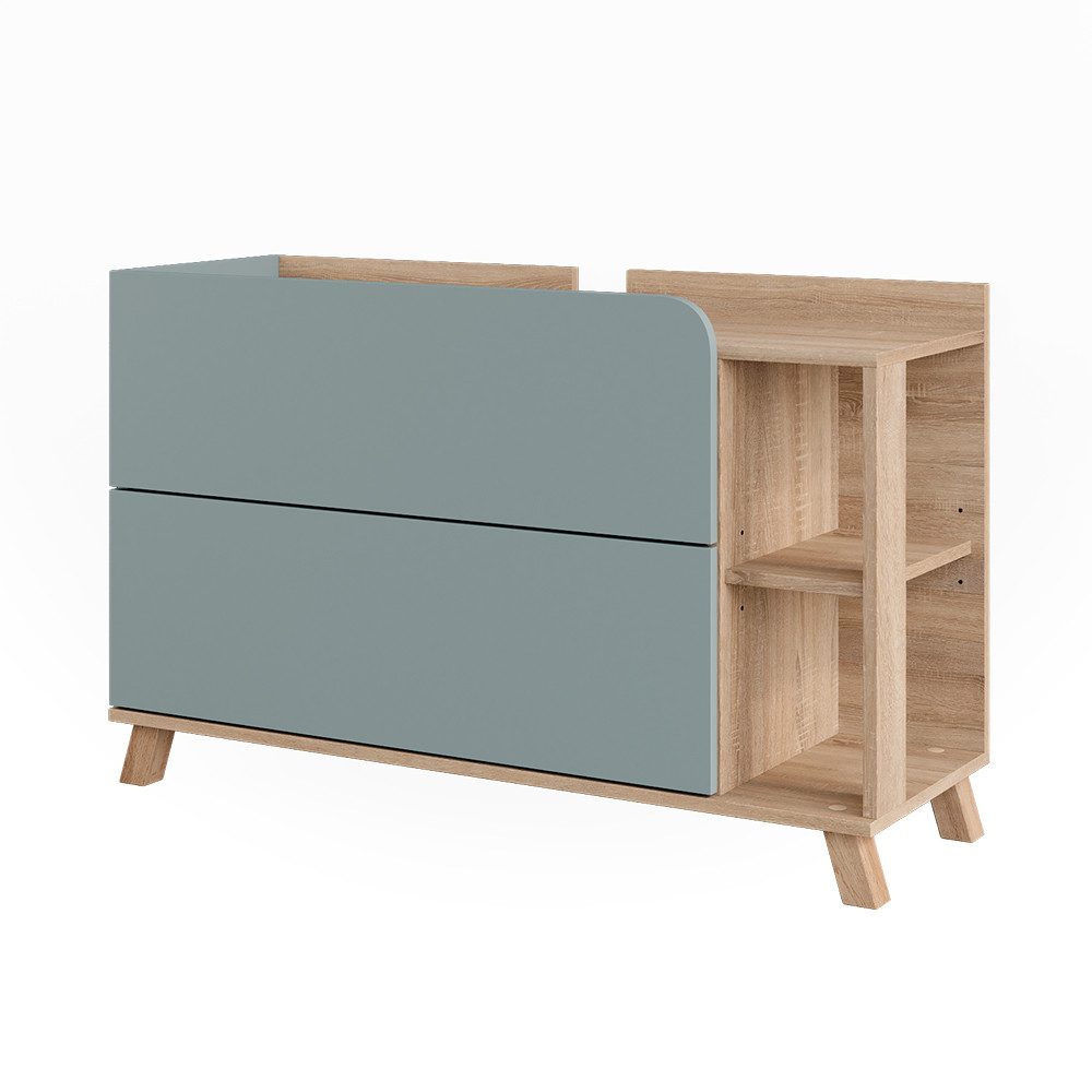 Vicco Waschbeckenunterschrank Karen, Sonoma/Blau, 100 x günstig online kaufen