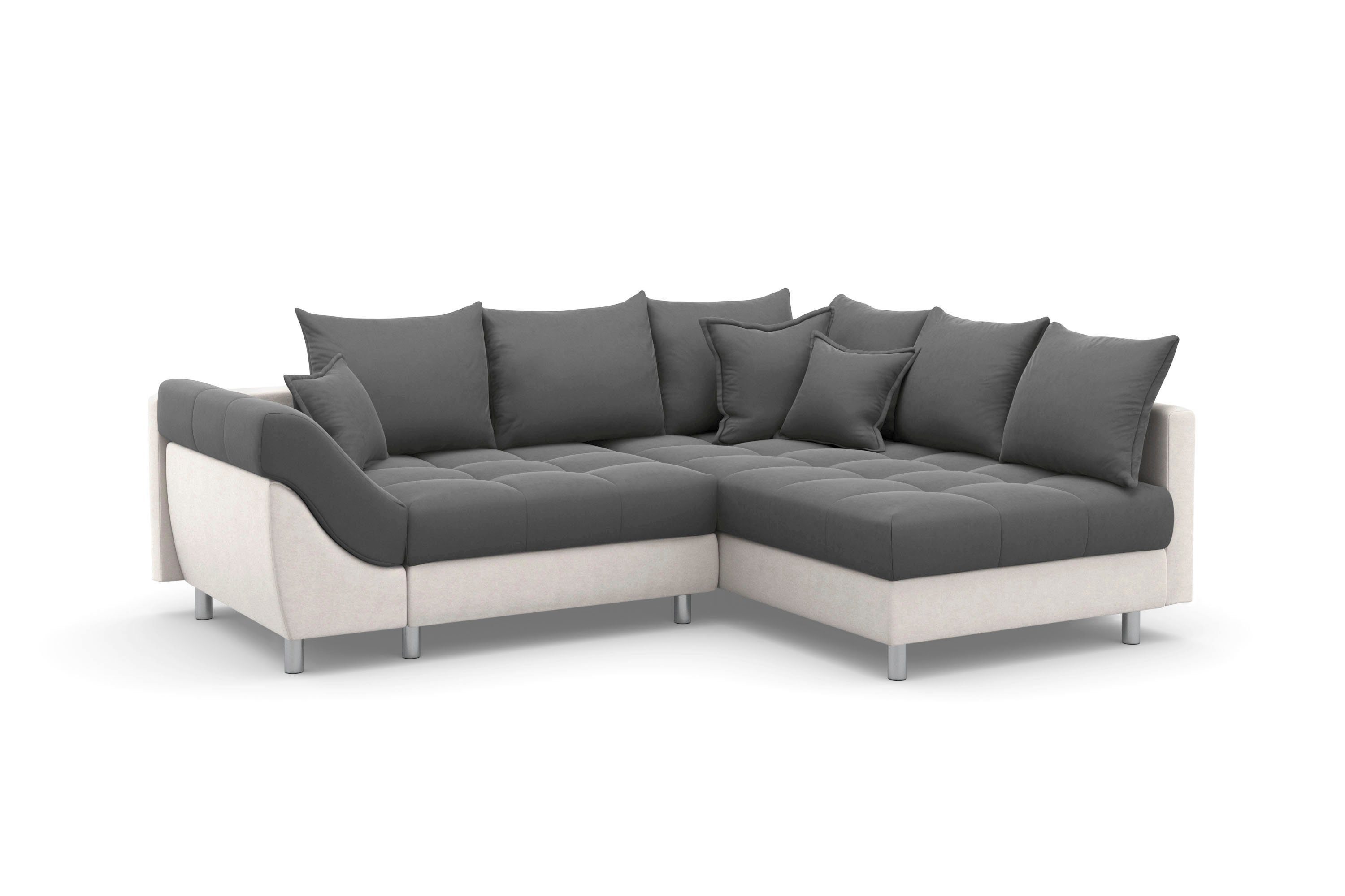 links Ecksofa AB oder Federkern, inklusive Joseli, montierbar COLLECTION Recamiere rechts