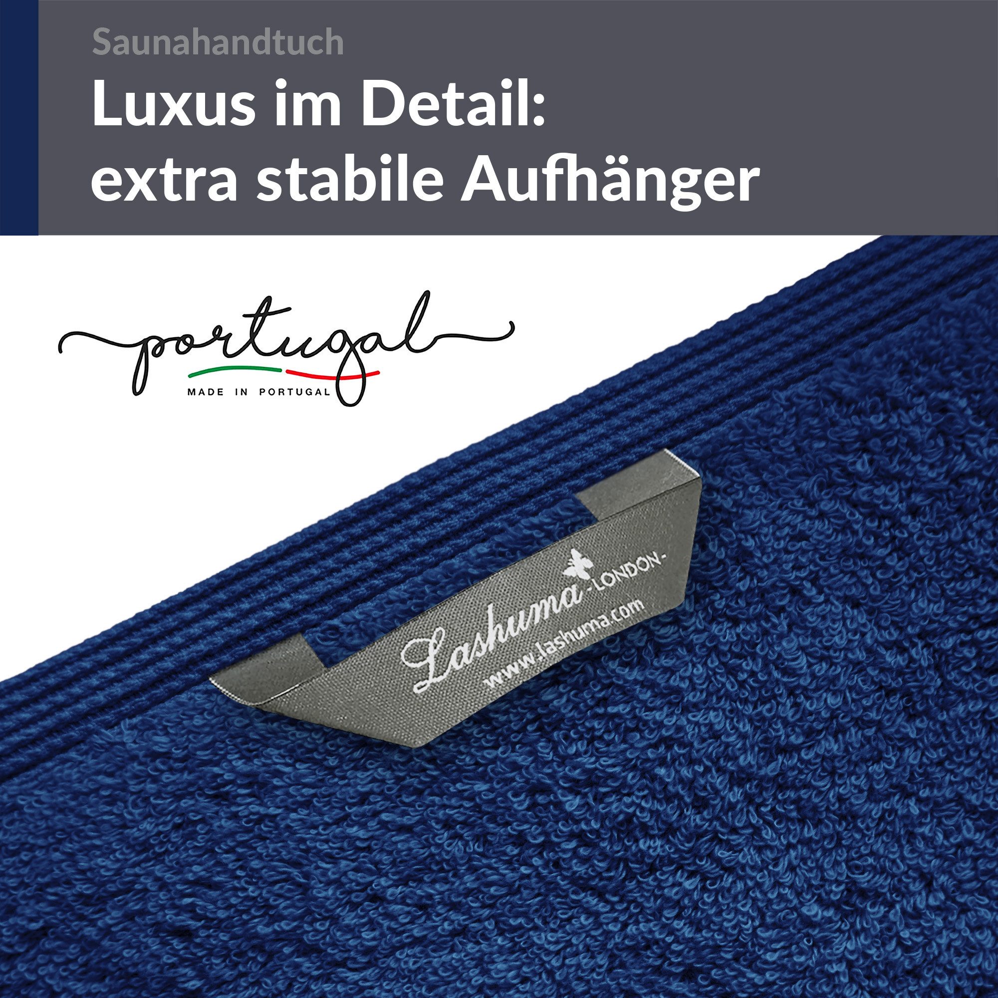 Lashuma Saunatuch XXL Handtuch London, Frottee (1-St), Badetuch Damen & Badehandtuch Herren 100x200 cm - Saunahandtuch 80x220 – Bild 4 von 5
