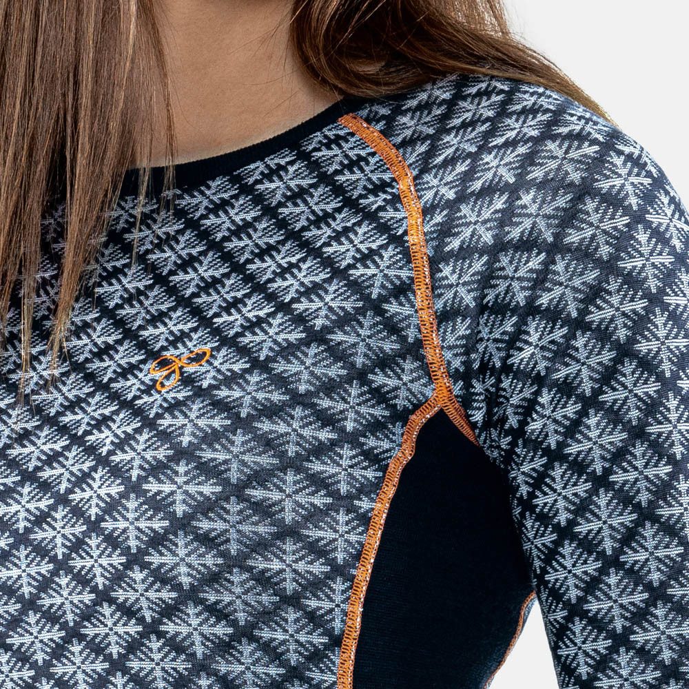 Termozeta Langarmshirt TERMO - Longshirt Damen Seaqual Pullover - wärmend, navy