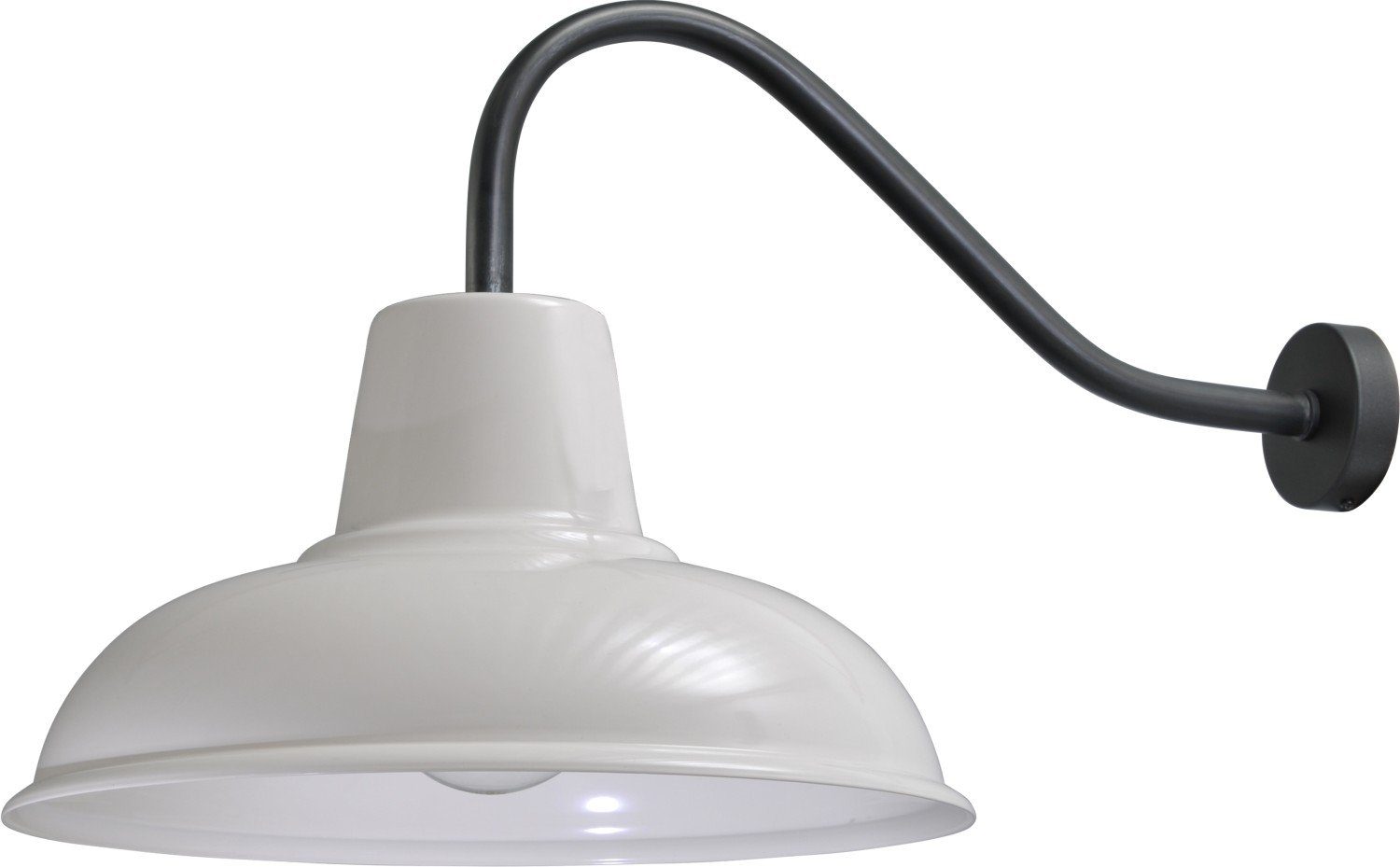 Wandlampe PANNA, Weiß Wandleuchte Beleuchtung Licht-Erlebnisse Metall Schwarz E27 ohne cm 48,5 Ø DI Leuchtmittel,