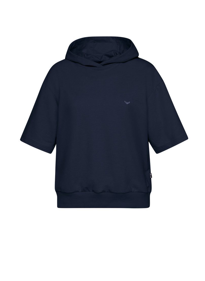 Trigema Kapuzensweatshirt TRIGEMA Kurzarm Cropped Hoodie günstig online kaufen