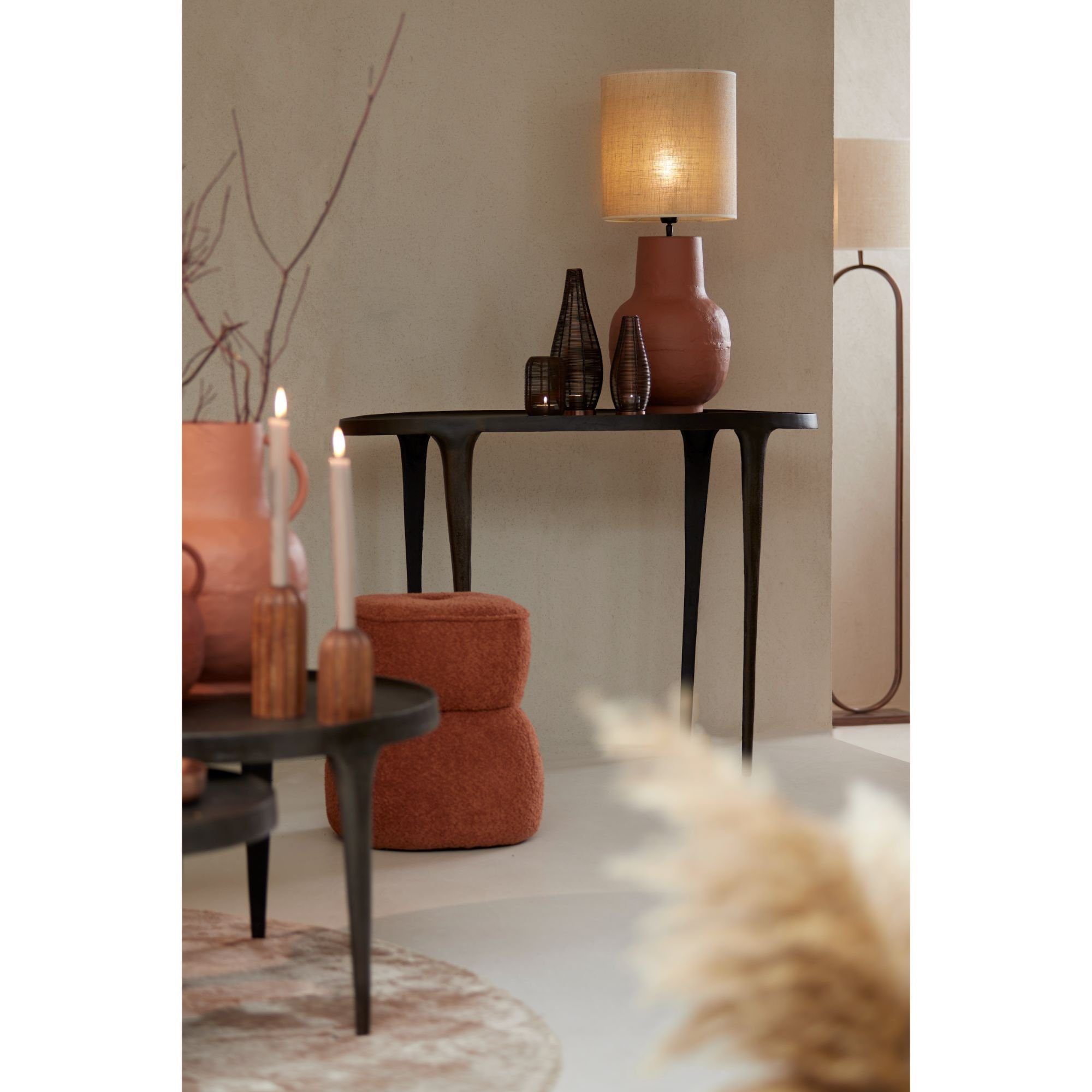 - Orange Living - Light Leyla Sitzpuff Beistelltisch & 40x40x46cm