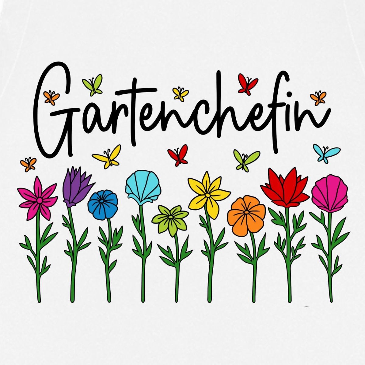 Spreadshirt Kochschürze Gartenchefin Garten Gartenarbeit Blumen Kochschürze, (1-tlg)
