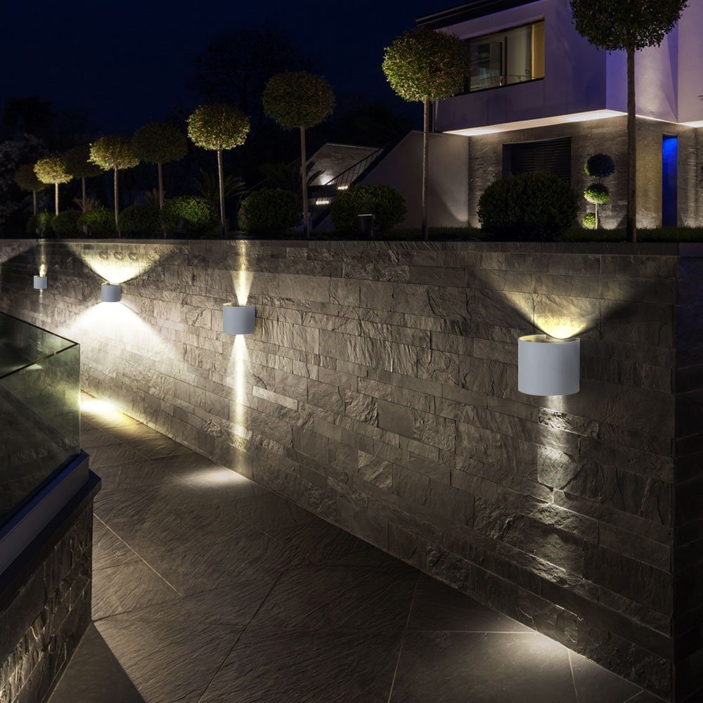 LED AußenWandleuchte, 4er Set LED Wand Leuchten Balkon Akzent