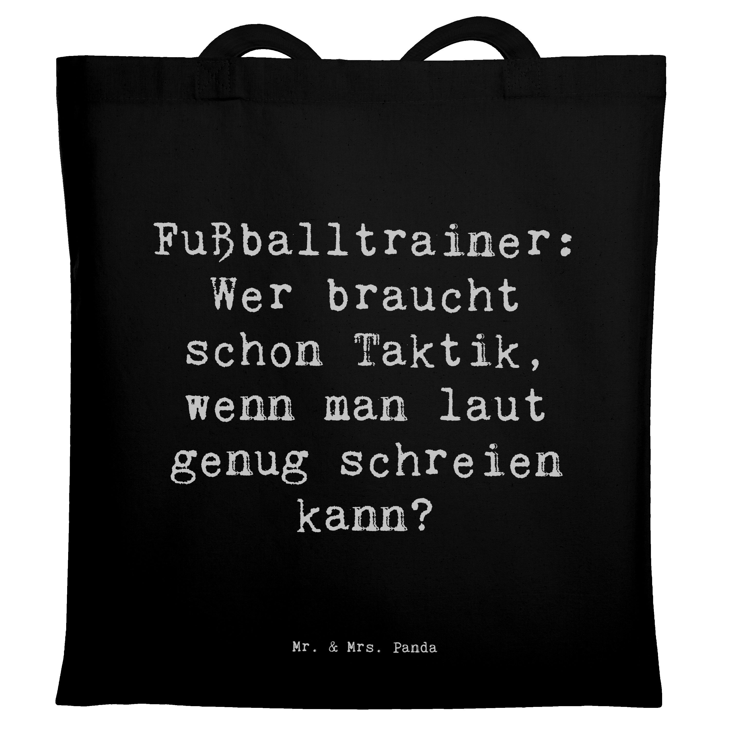 Tragetasche Spruch Fußballtrainer Motivation - Schwarz - Geschenk, Fußballtrainer