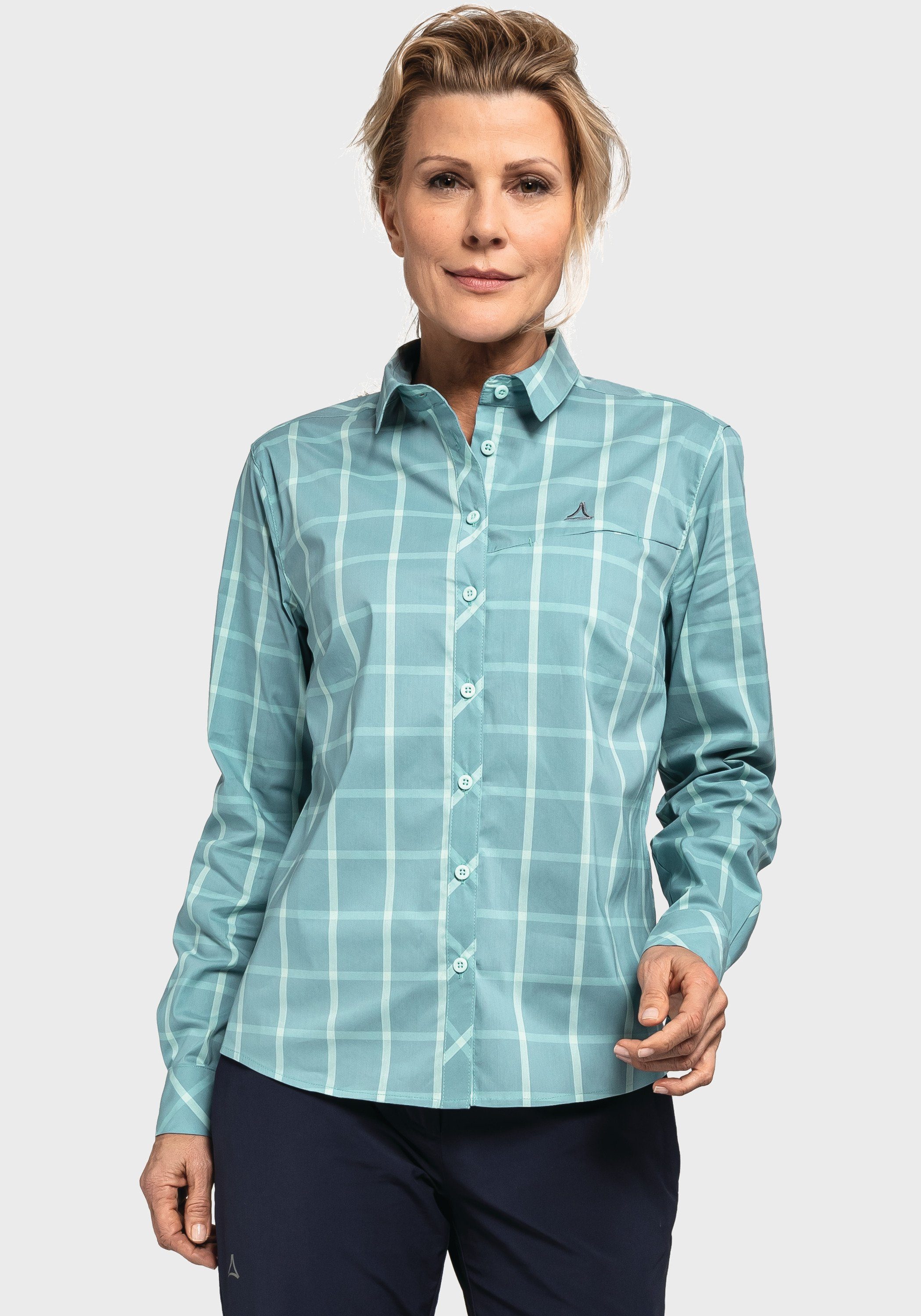 Schöffel Outdoorbluse Blouse Soela L, Durchgehende Knopfleiste