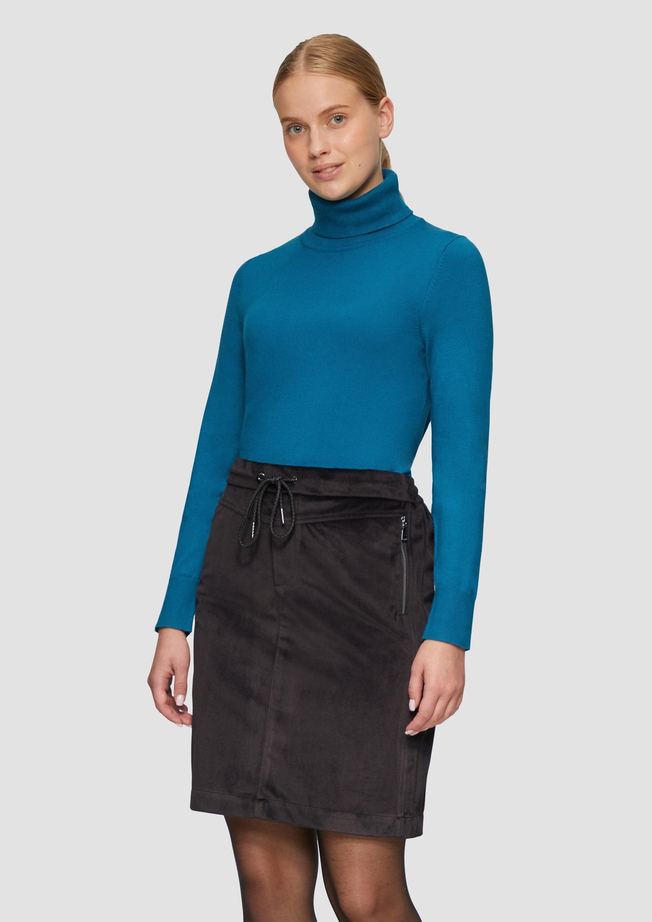 s.Oliver Longpullover Strickpullover Feinstrickpullover mit Rollkragen günstig online kaufen