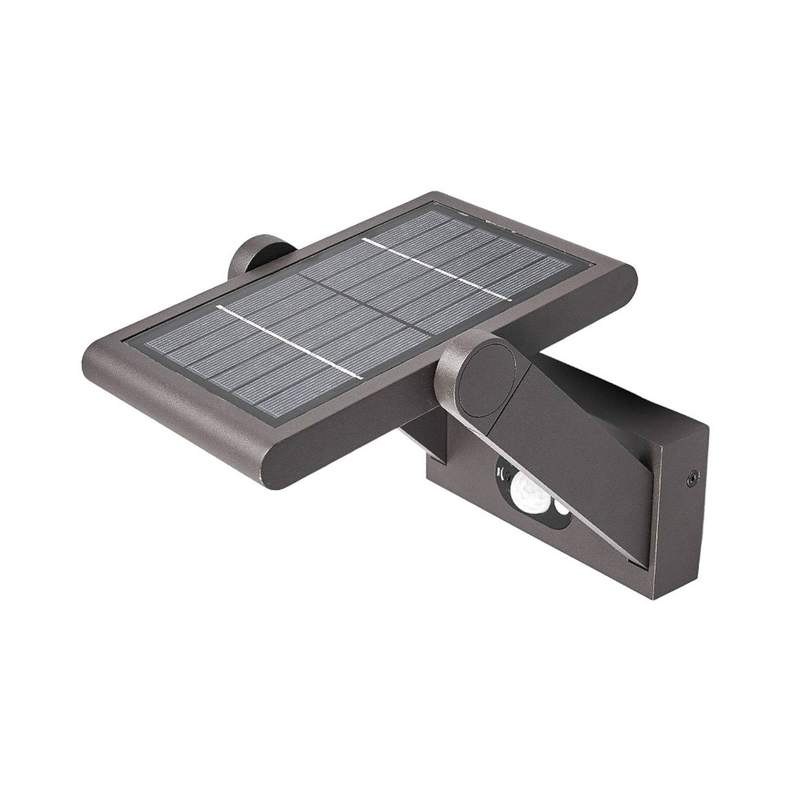 Lucande Außen-Wandleuchte Valerian, LED, Metall, Schwarz warmweiß IP54mit Bewegungsmelder, 1 x 1,4 W LED, warmweiß
