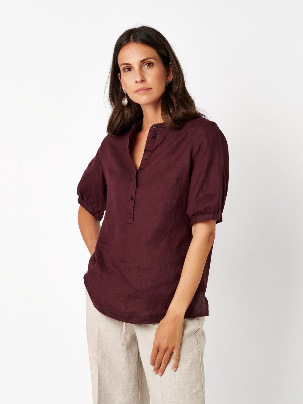 TONI Klassische Bluse Alis aus Leinen
