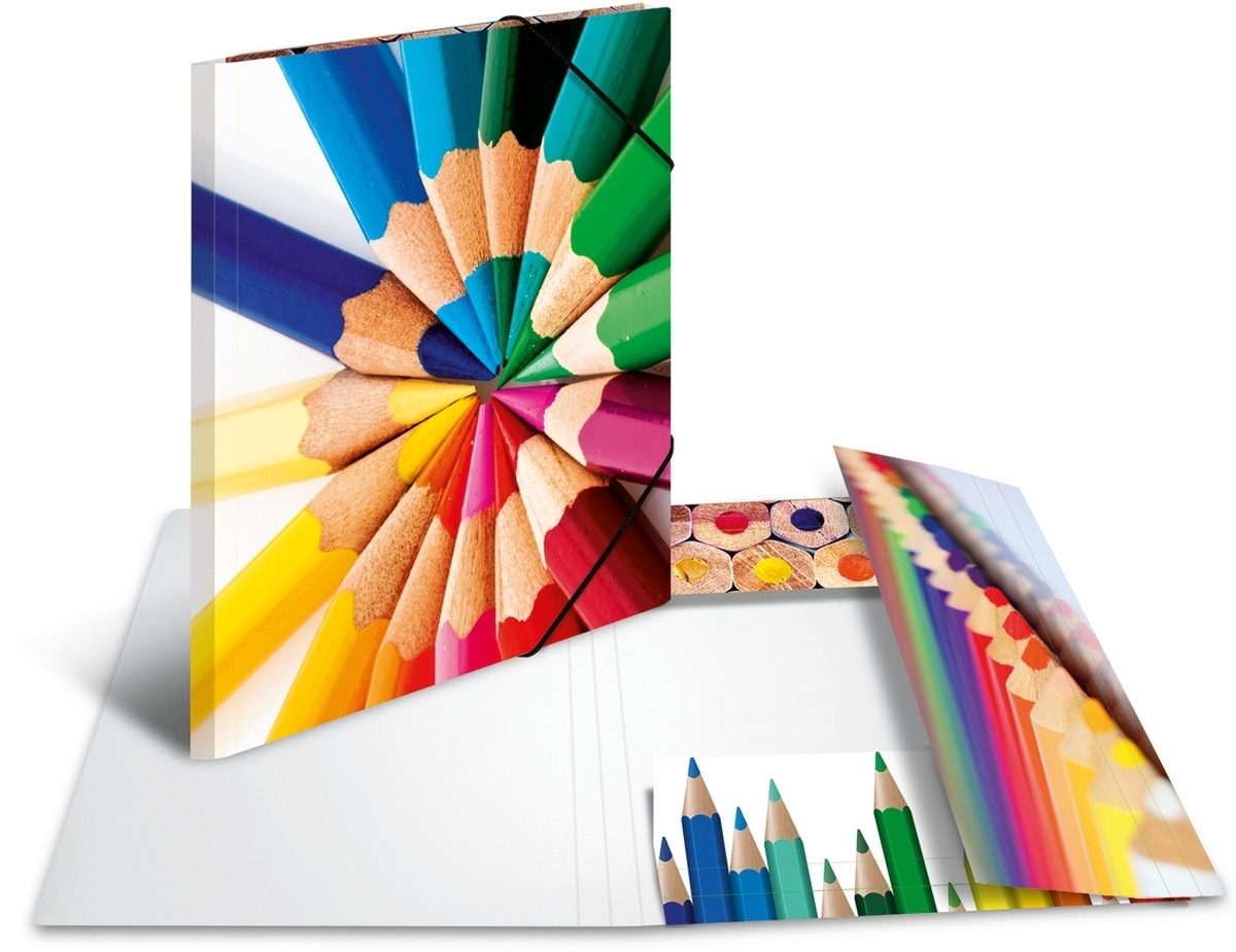 HERMA Fächermappe Sammelmappe A3 Pappe Stifte.