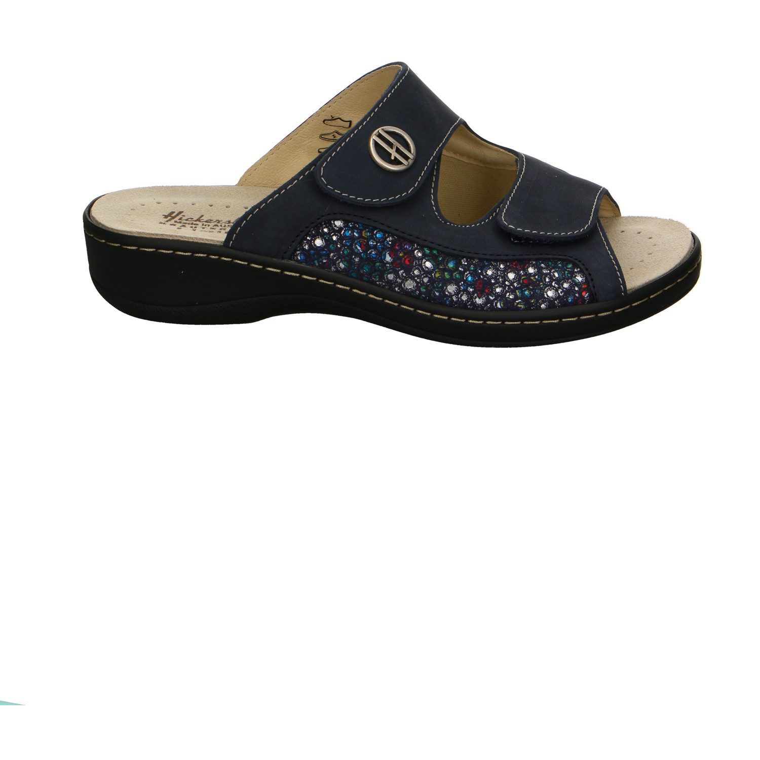 Hickersberger Hickersberger Nubuk Pantoletten blau Zehentrenner