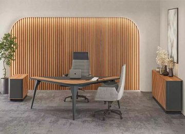 JVmoebel Schreibtisch Chef Schreibtisch Exclusive Büro Einrichtung Tisch Modern Braun Tische (1-St., 1x nur Schreibtisch), Made in Europa
