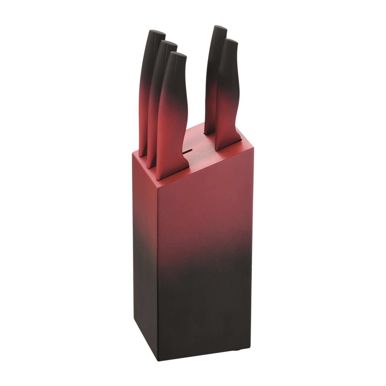 Michelino Messerblock Messer-Set 6-teilig inkl. Holzblock (6tlg) Rot