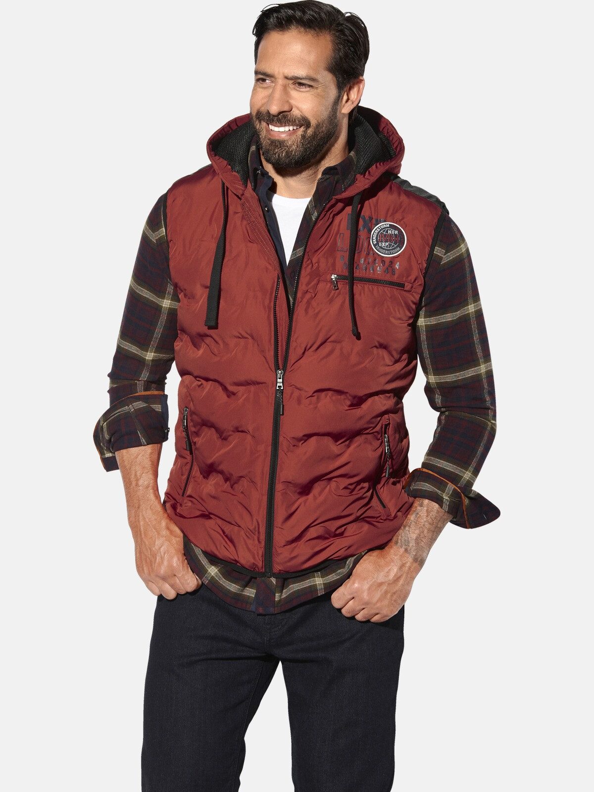 Jan Vanderstorm Steppweste ERKULF mit sechs praktischen Taschen günstig online kaufen