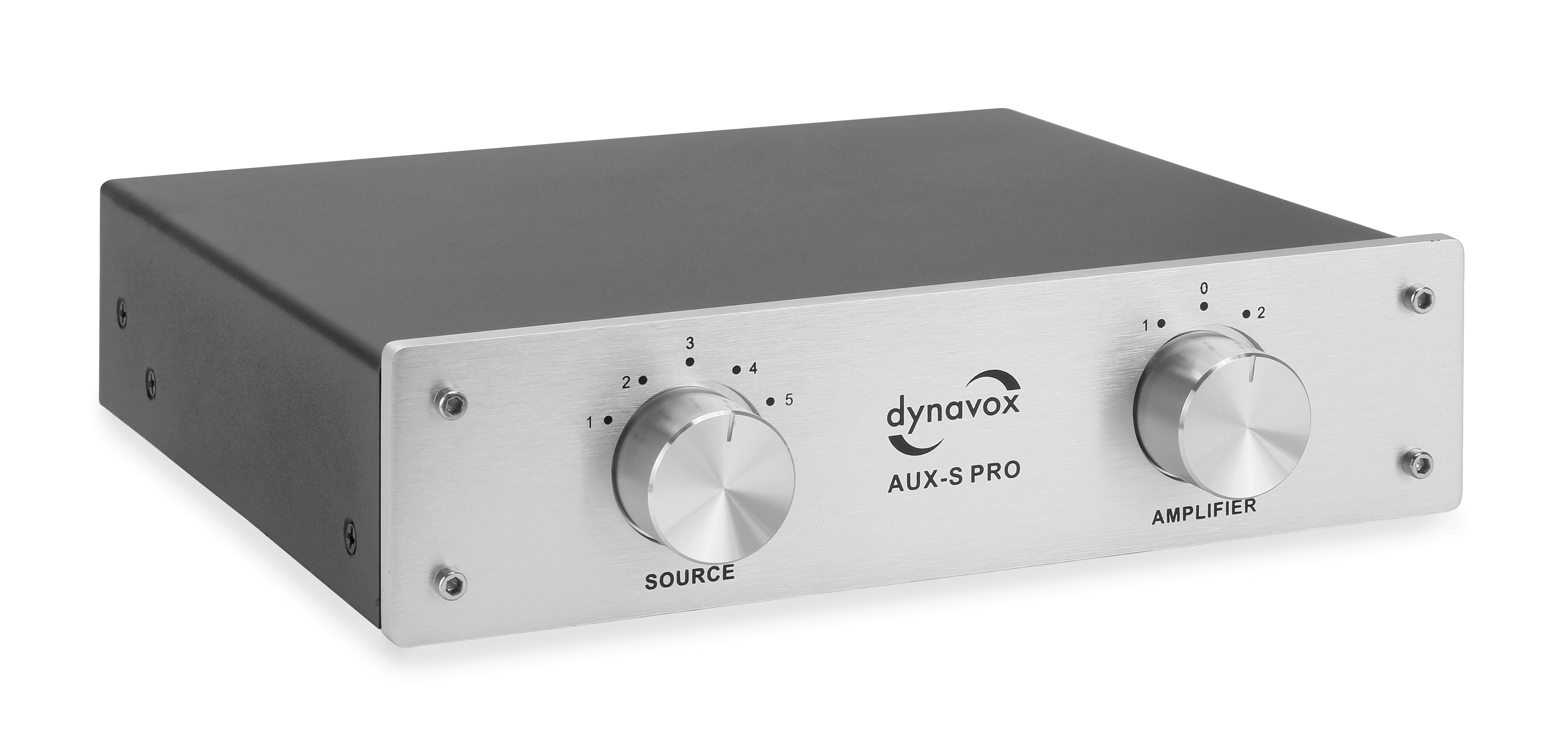 Dynavox AUX-S Pro Audioverstärker Silber 2 Verstärker-Eingänge) Cinch-Eingänge, 5 (Cinch-Erweiterungs-Umschalter
