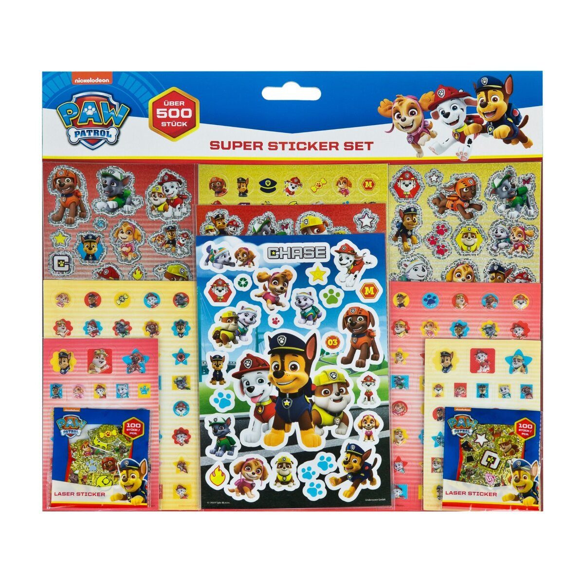 PAW PATROL Kreativset Paw Patrol Sticker-Set 500 Aufkleber für Bastelprojekte