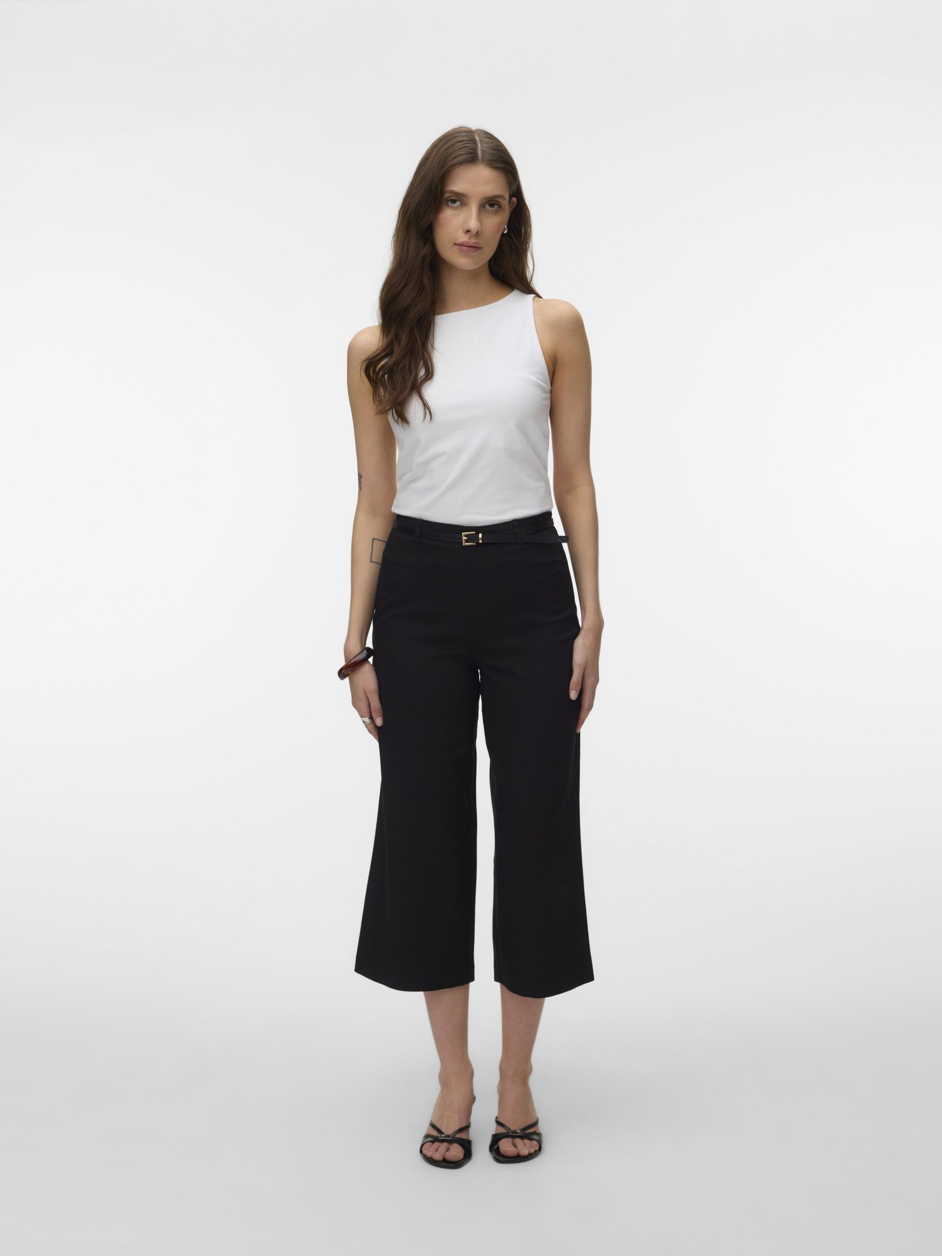 Vero Moda Stoffhose VMELMA HW WIDE CULOTTE BELT PANT NO