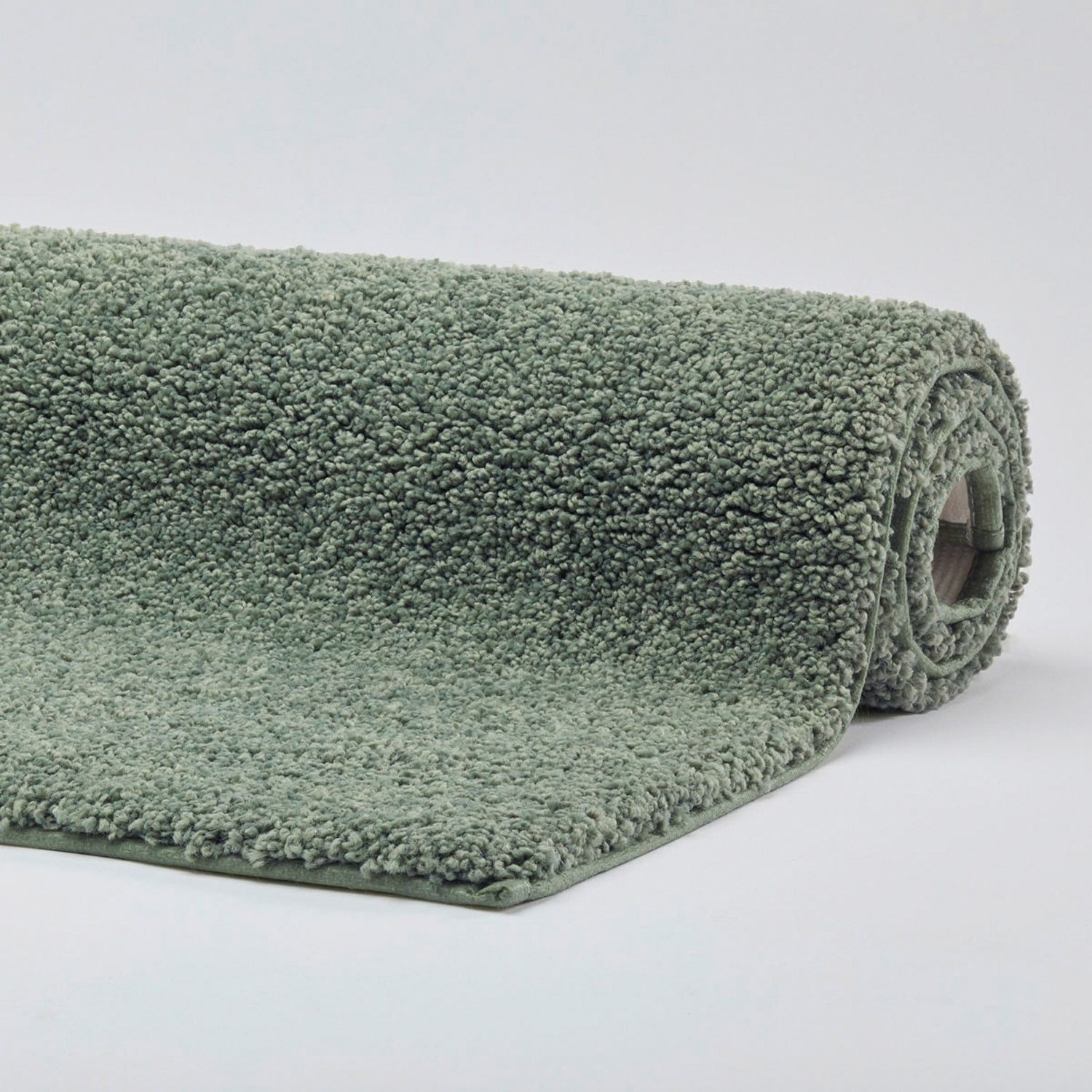 Aquanova Badematte LOA, Thymiangrün, 70 x 120 cm, Uni, Höhe 19 mm, rutschhemmend beschichtet, fußbodenheizungsgeeignet, Polyamid, rechteckig