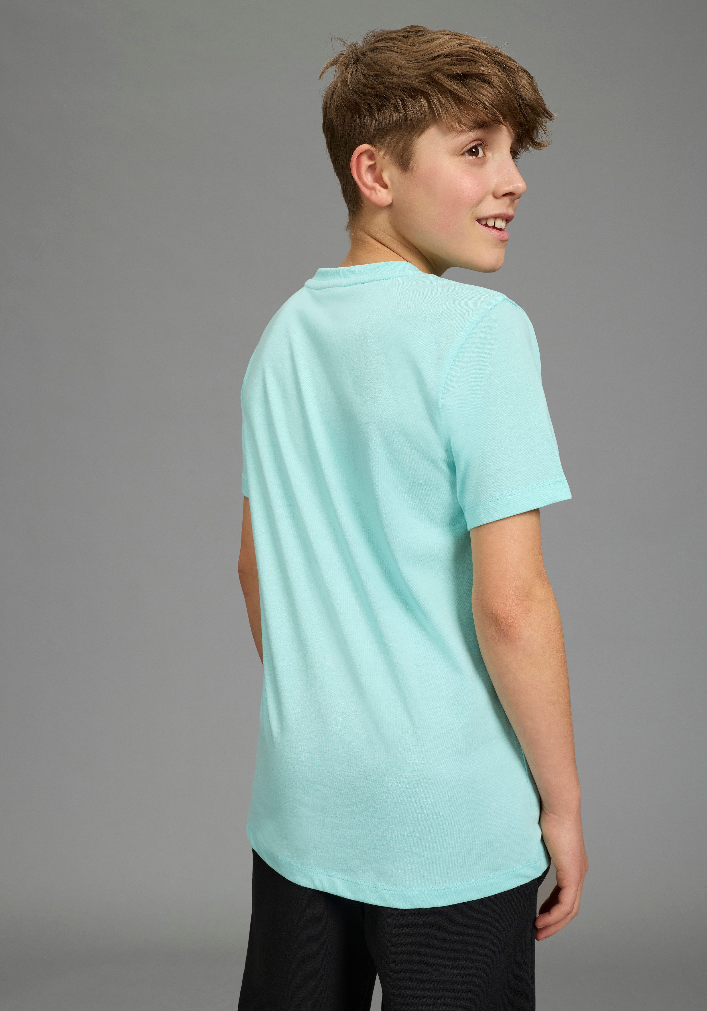 KIDSWORLD T-Shirt Shirt mit Fußballmotiv: GOAL TIME für Jungen, Kurzarm, Rundhalsausschnitt